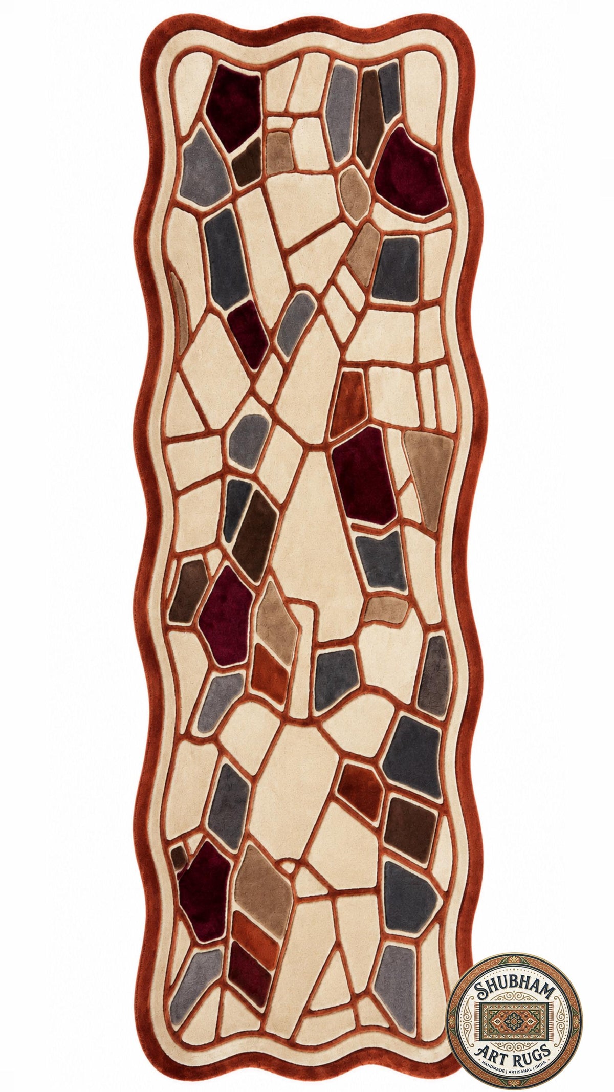 Hand Tufted Wool Rug, Organic Abstract Area Carpet, Modern Luxury Home Decor