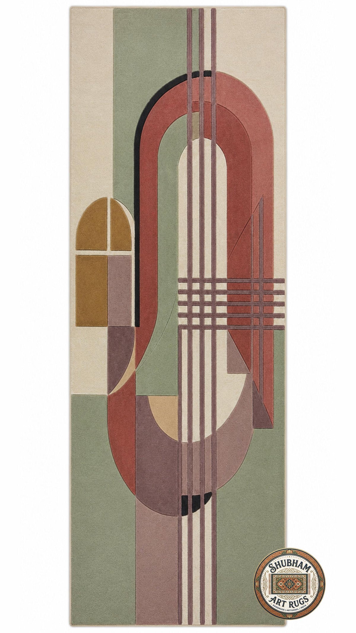 Hand Tufted Wool Rug, Modern Geometric Abstract Carpet, Living Room Area Rug