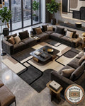 Hand Tufted Wool Rug, Modern Abstract Geometric Living Room Carpet