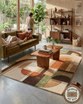 Hand Tufted Wool Rug, Modern Arch Abstract Geometric Carpet, Custom Size Living Room Bedroom