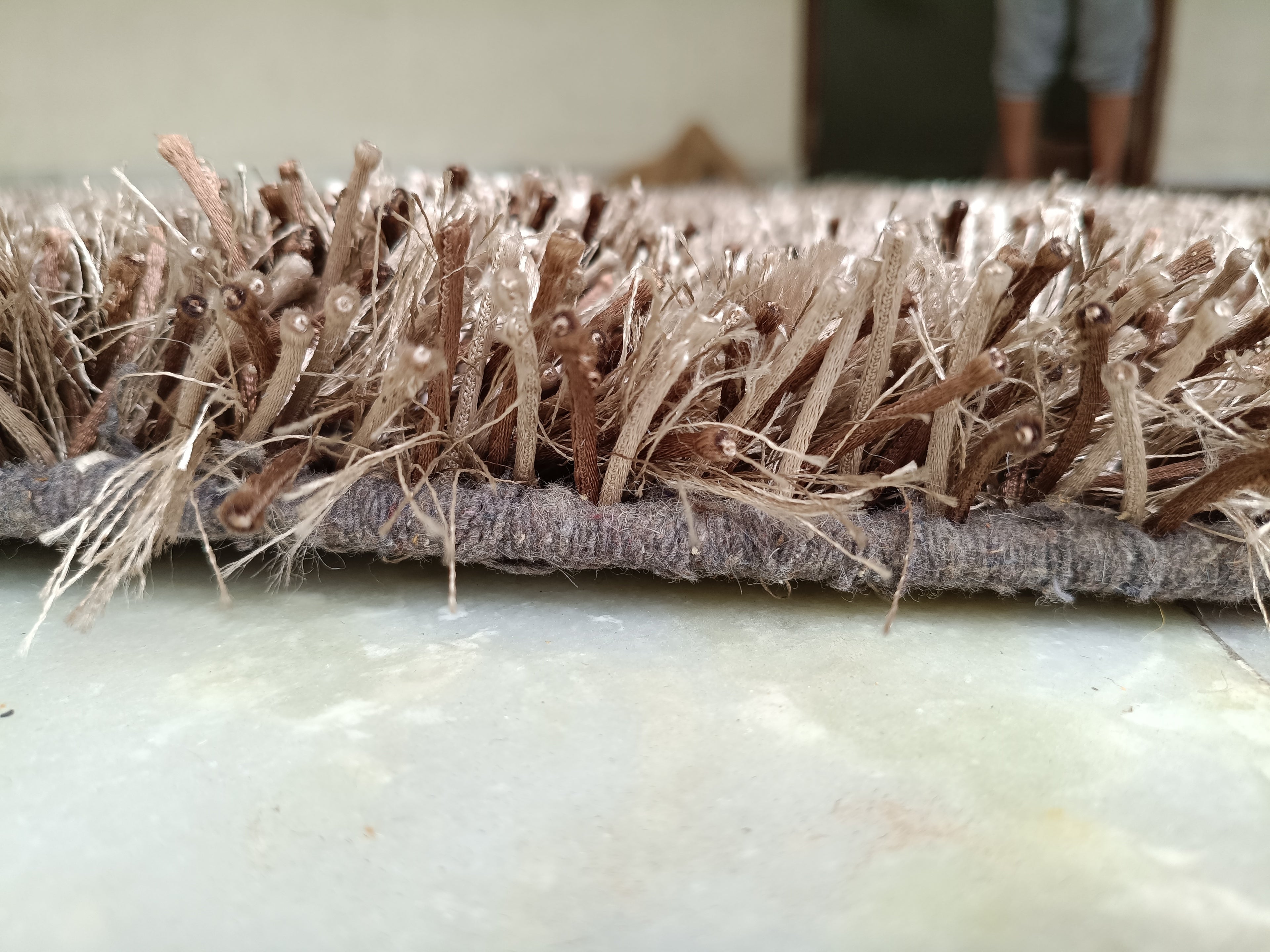 Brown Hand Tufted Wool Shag Rug, 6x9 ft 200x300 cm Plush Area Rug, Modern Living Room Carpet, Custom Size, Soft Thick Pile Rug Decor