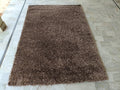 Brown Hand Tufted Wool Shag Rug, 6x9 ft 200x300 cm Plush Area Rug, Modern Living Room Carpet, Custom Size, Soft Thick Pile Rug Decor