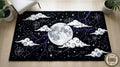 Celestial Moon Hand-Tufted Wool & Viscose Rug Black Galaxy Area Rug
